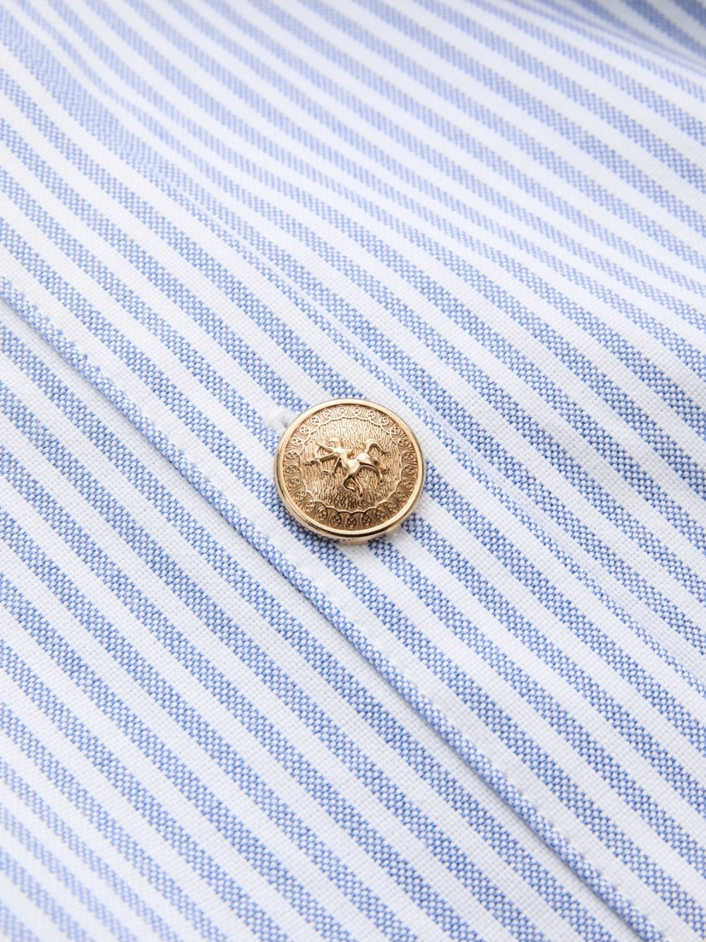 Commense Light Blue Pinstripe Cutout Button-Front Maxi Dress - Picture 6 of 8